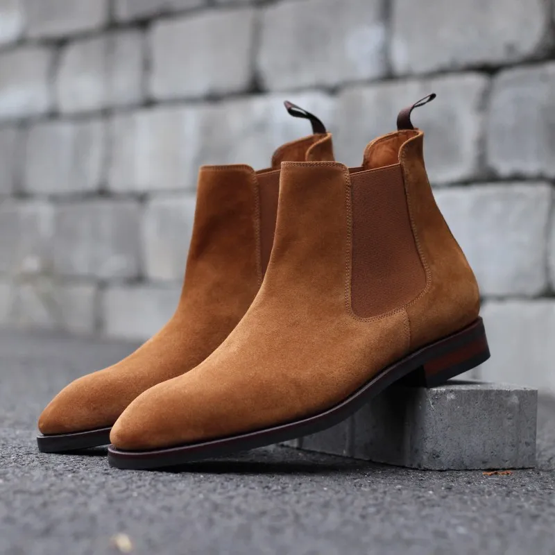 Yanko Chelsea boot light brown suede