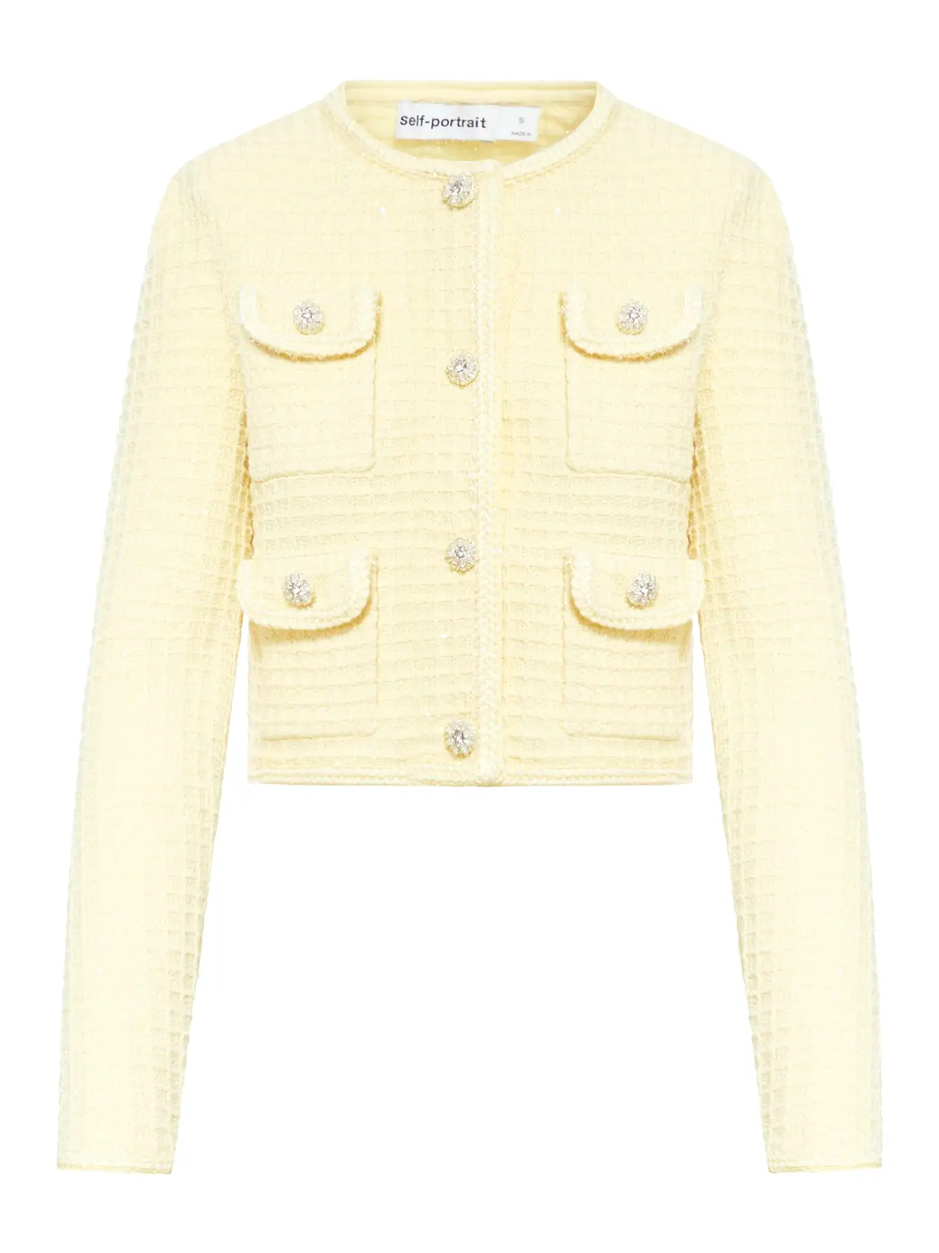 YELLOW TEXTURED KNIT JACKET