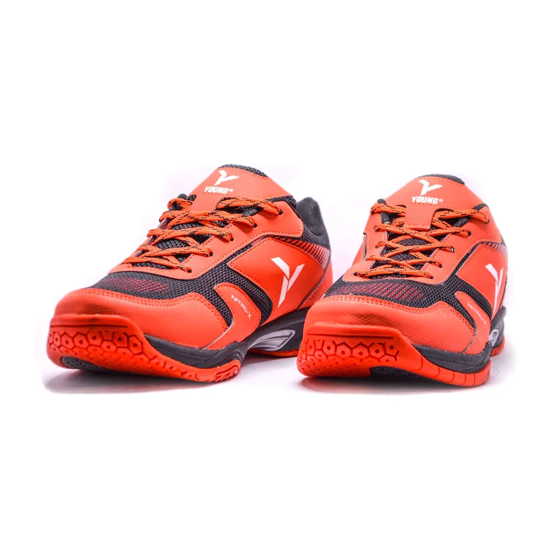 Young Nitro-X Badminton Shoe - Black/Red