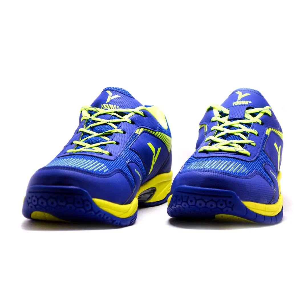 Young Nitro-X Badminton Shoe - Blue/Yellow