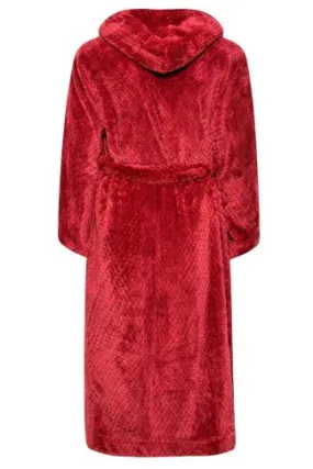 YOURS Curve Red Hooded Dressing Gown