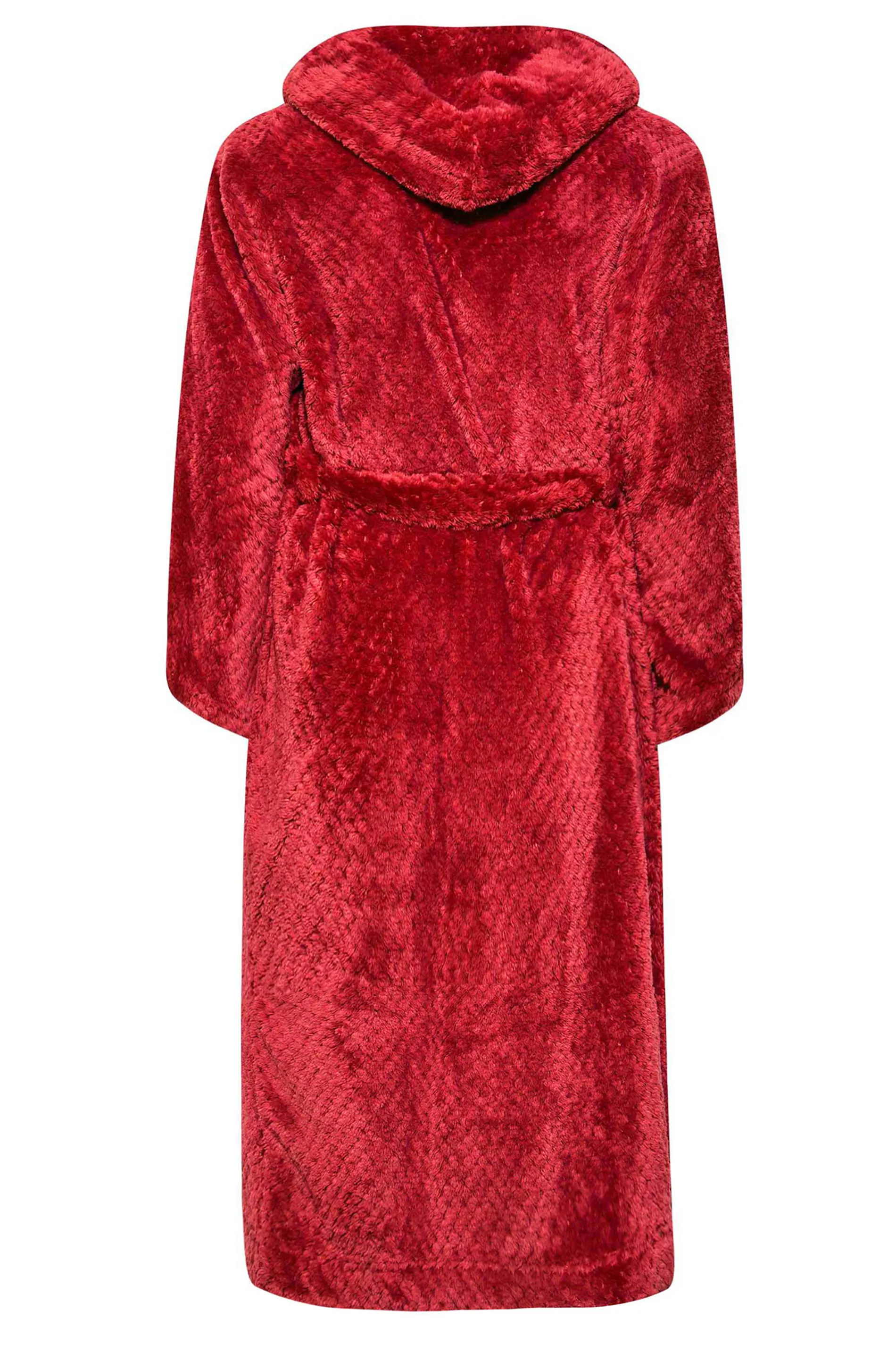 YOURS Curve Red Hooded Dressing Gown