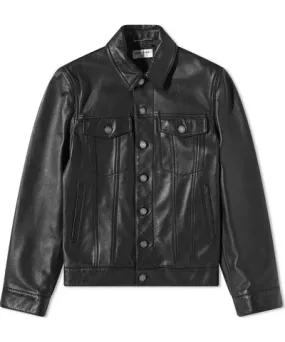 Yves Saint Laurent Men's Classic Leather Western Jacket 50 (L)