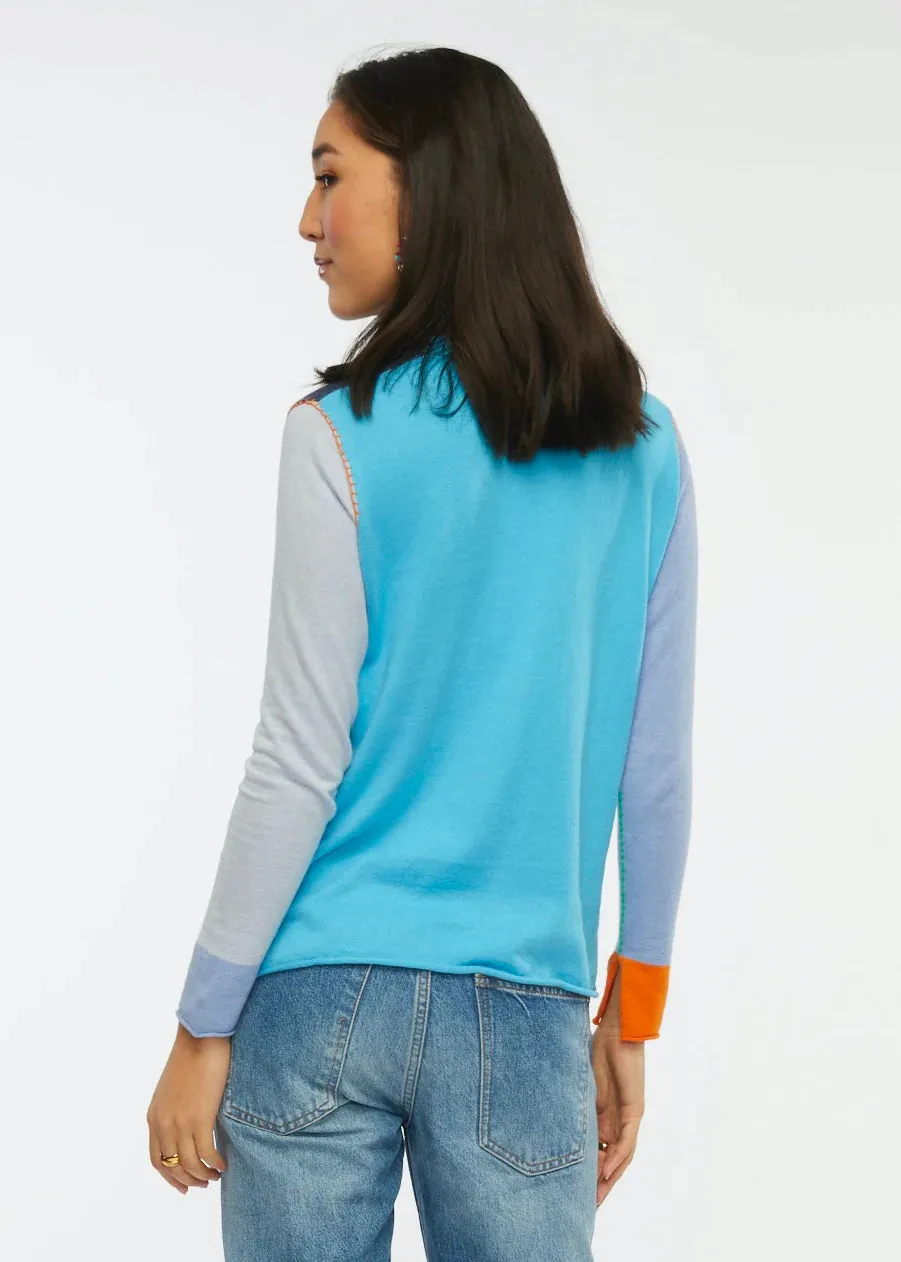 Zaket & Plover Colour Block Sweater-Denim